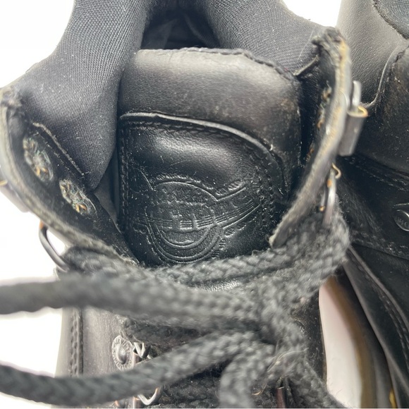 Dr. Martens 8699 Shoes Size 5 Black Leather Round Toe Lace Up Bex Sole Boots - Picture 9 of 16